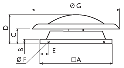 Крышные промышленные вентиляторы O.ERRE TXA 100 6T - технический рисунок
