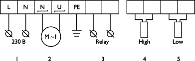 Однофазные регуляторы скорости Polar Bear DTЕS 3, DTЕS 10 - схема