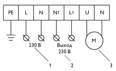 Однофазные пятиступенчатые регуляторы скорости Polar Bear VRТЕ 1,5, VRТЕ 3,5, VRТЕ 5, VRТЕ 7,5, VRТЕ 10, VRТЕ 13 - схема