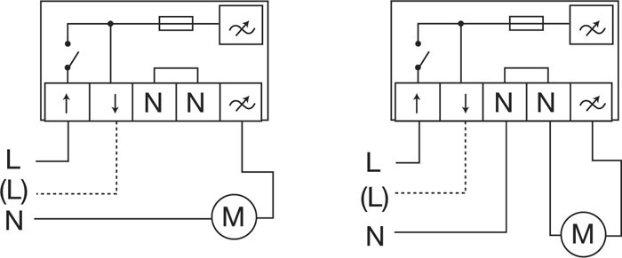 Однофазные тиристорные регуляторы скорости Systemair REE 2 - схема