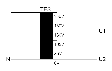 Однофазные трансформаторы Systemair TES 030A5 - схема