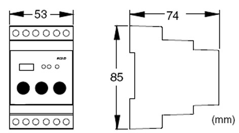 Преобразователи сигнала Systemair SC2/D - технический рисунок