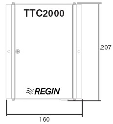Регуляторы температуры Systemair TTC-2000 для электрического нагрева - технический рисунок