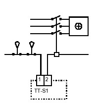 Одноступенчатые регуляторы включения и отключения нагрузки Systemair TT-S1 - схема