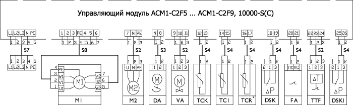 Управляющие модули Арктос ACM1-C2Fх для водяного нагрева - схема2