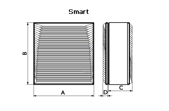 Оконные бытовые вентиляторы O.ERRE Smart 15/6 A - технический рисунок
