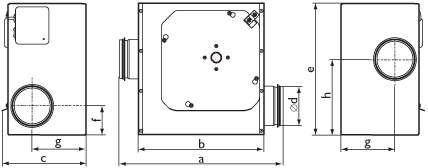 Низкопрофильные канальные промышленные вентиляторы для круглых каналов Ostberg LPKB Silent 160 C1 - технический рисунок