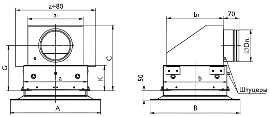 Воздухораздающие блоки для чистых помещений Арктос ВБД - технический рисунок1
