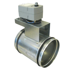 Отсечной клапан с приводом Systemair EFD 160, EFD 200, EFD 250, EFD 315 + TF 230 для круглых воздуховодов 